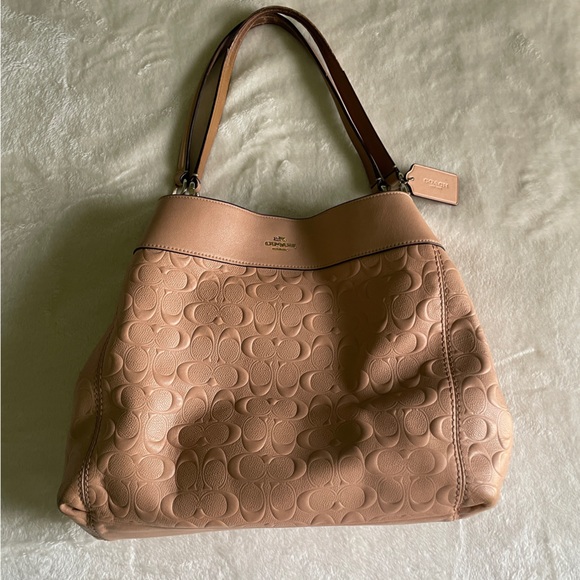 COACH Lexy Shoulder Bag in Nude Pink - Picture 3 of 12